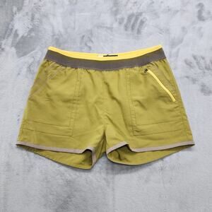 Roscoe Outdoor Shorts Womens M Green Pull On‎ Zip Pockets Hiking Camping Casual